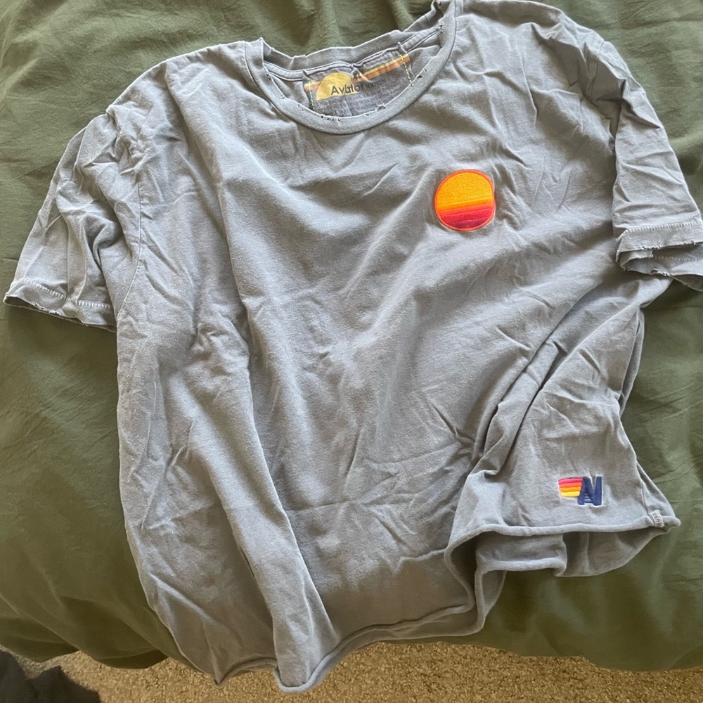 Grey Aviator Nation Croptop
